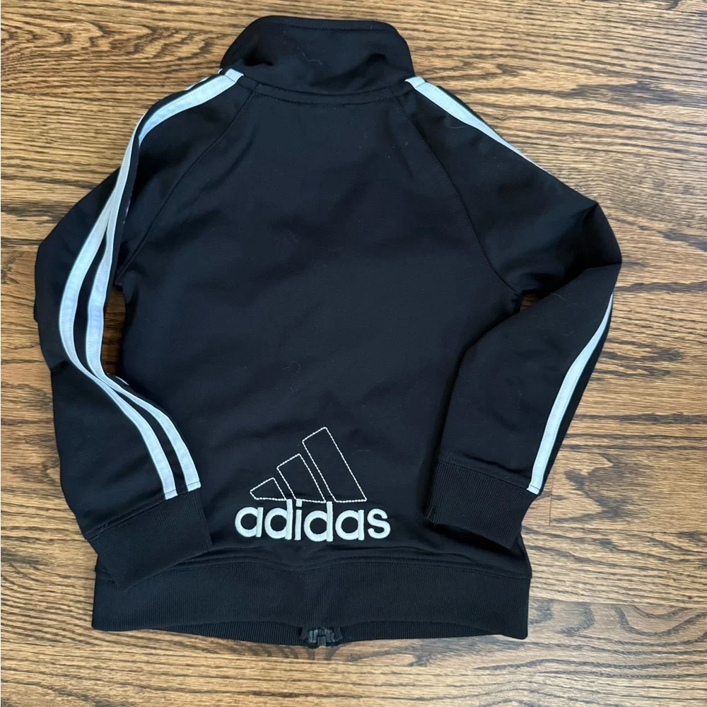 Adidas Kids Black Joggers with White Stripes, 3T